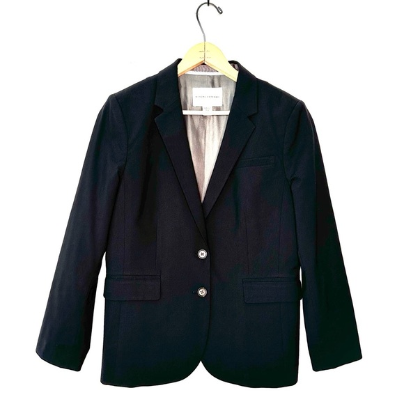 Banana Republic Jackets & Blazers - Banana Republic | Black 2 Button Closure Fitted Stretch Blazer Size 12 Petite